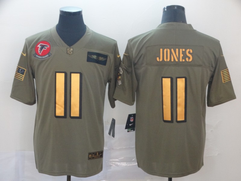 Men's Atlanta Falcons Julio Jones #11 Brown Jersey